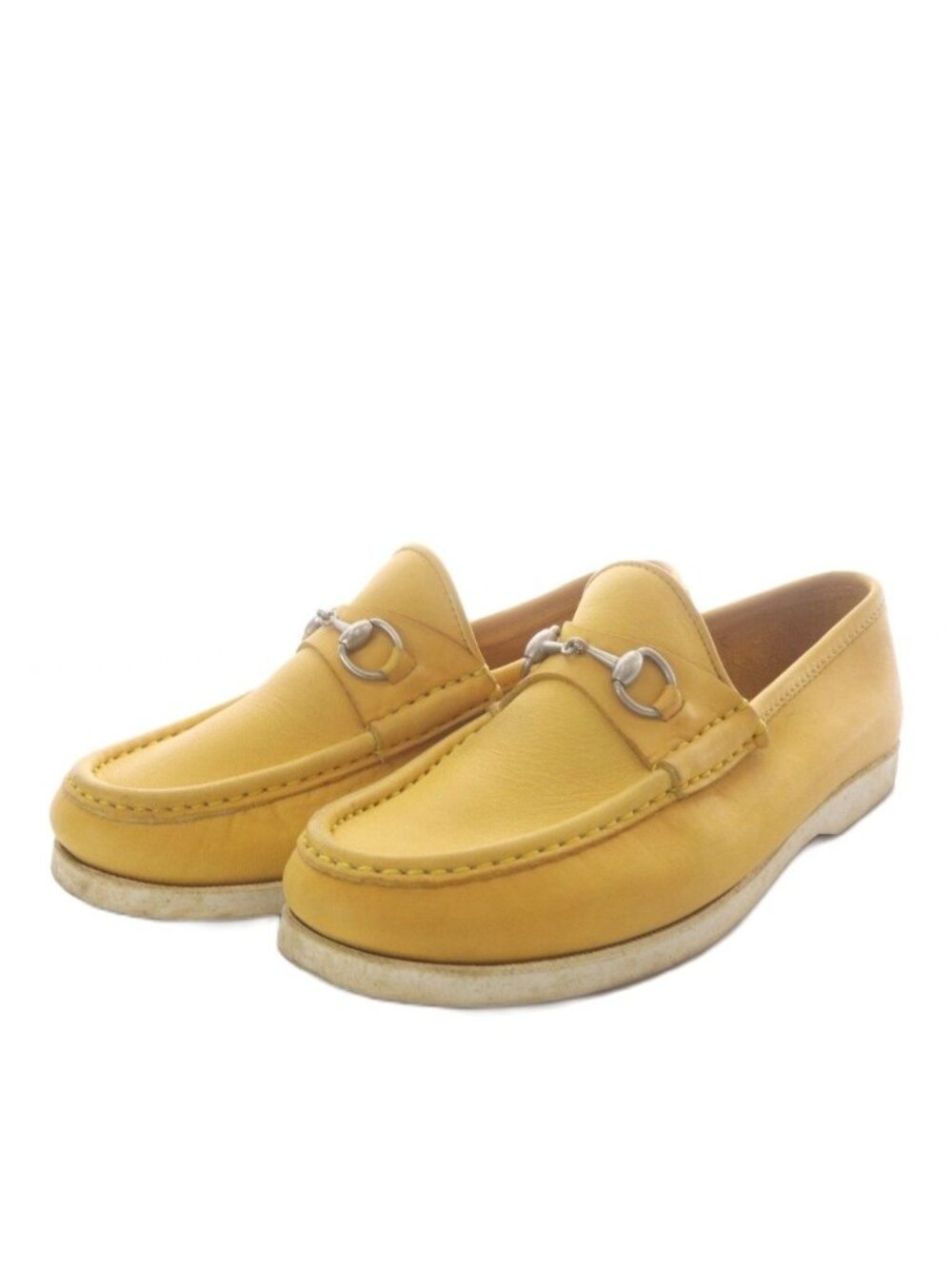 Gucci Horsebit Loafers Moccasins Leather Yellow